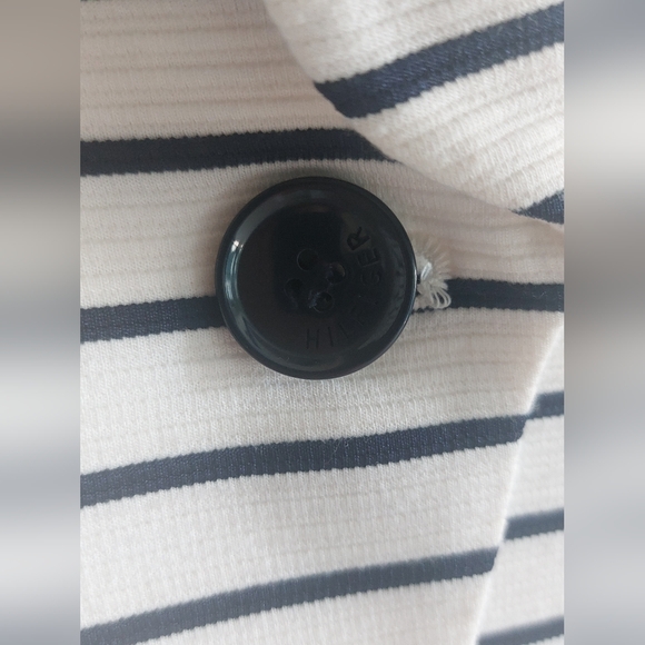 TOMMY HILFIGER Nautical Blue White Striped Blazer. Women's Size 12. 🤍💙 - Picture 5 of 11